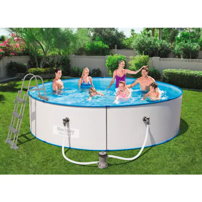 Стальной бассейн Bestway 56377 BW, Hydrium Splasher Pool Set 360х90см, 8648л, фильтр-насос, лестница